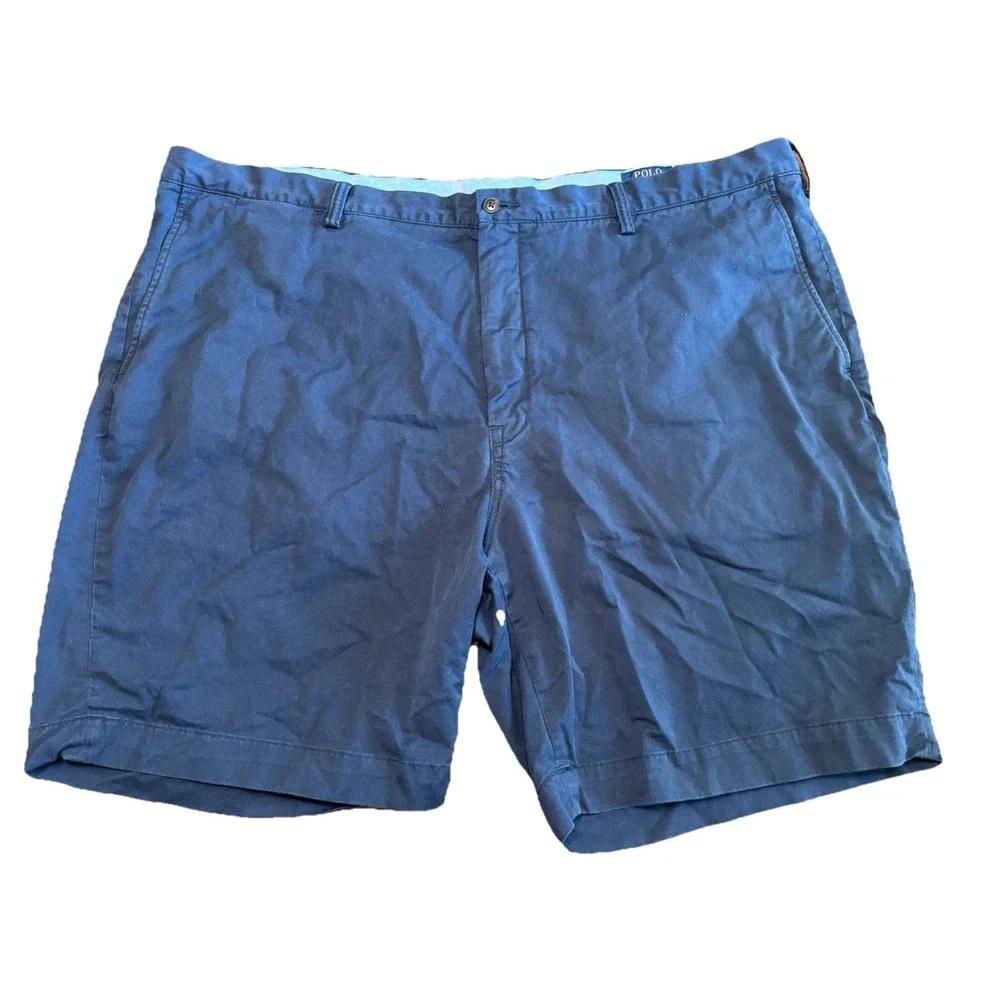 Shorts Navy Blue Polo Ralph Lauren Mens Chino Stretch Classic Size 48B